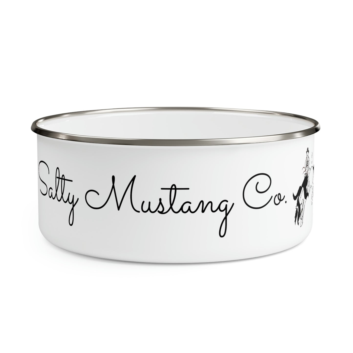 Be Light, Stay Salty;  Salty Mustang Co. Enamel Bowl