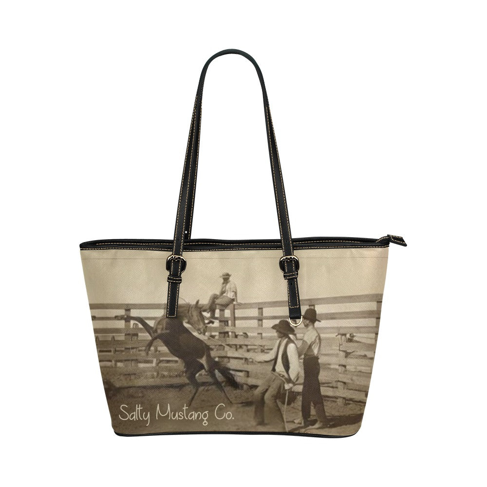 Cowboy Corral Leather Tote Bag