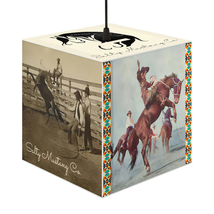 Old West Salty Mustang Co. Light Cube Lamp