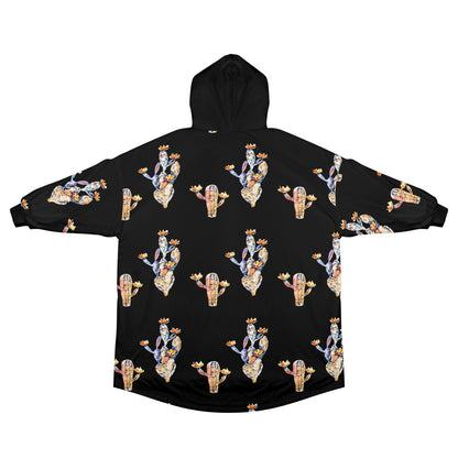 Midnight Cactus Blanket Hoodie