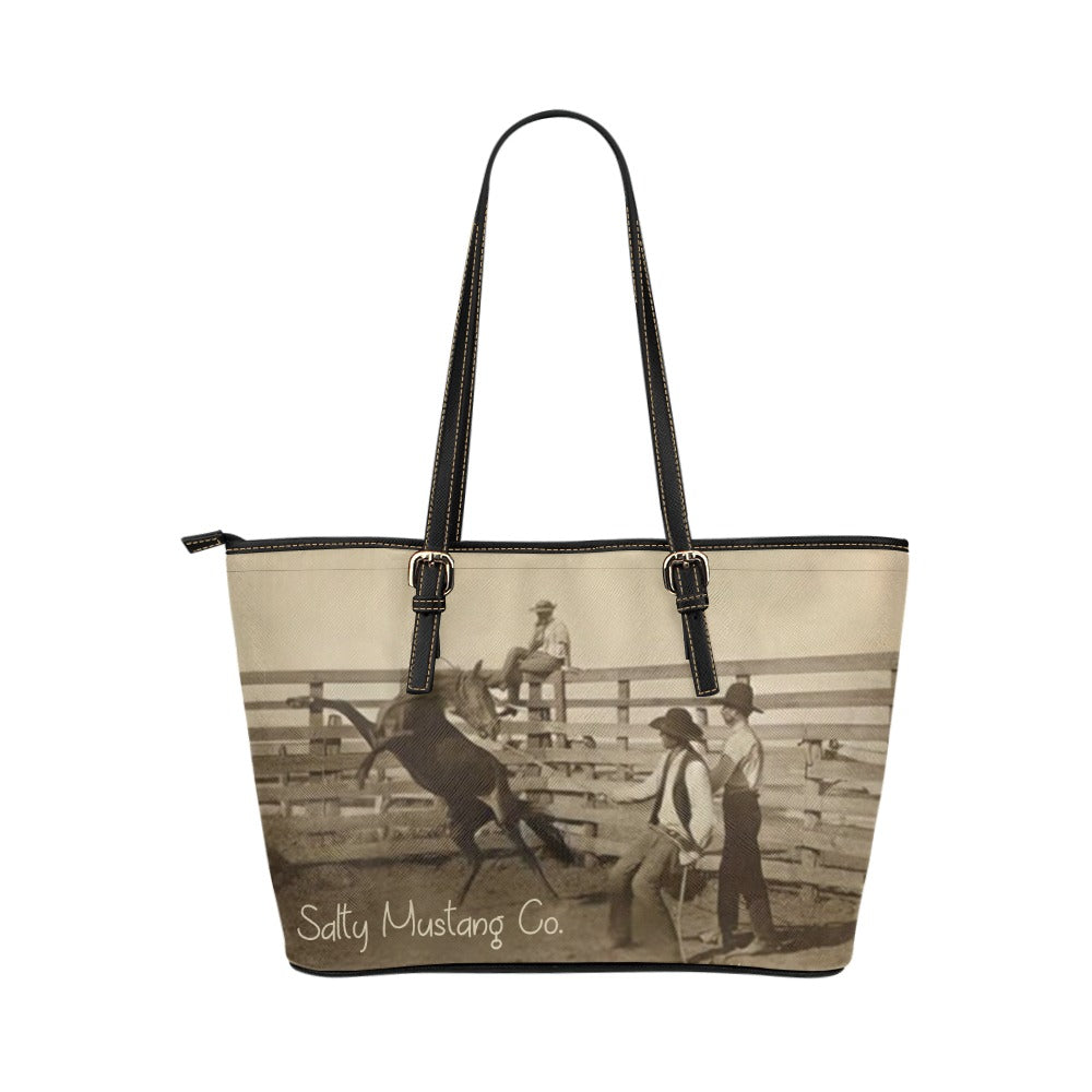 Cowboy Corral Leather Tote Bag