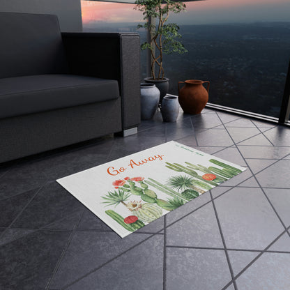 "Go Away" Cactus Outdoor Rug