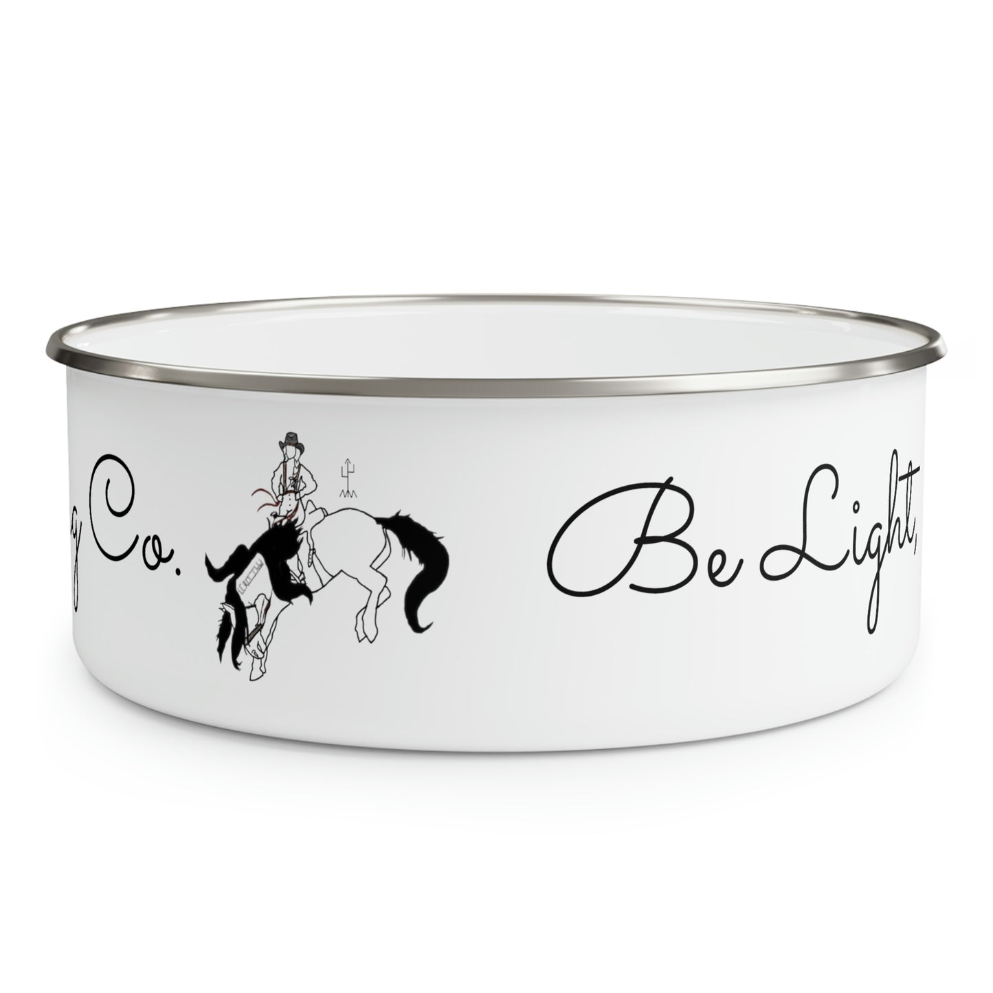 Be Light, Stay Salty;  Salty Mustang Co. Enamel Bowl