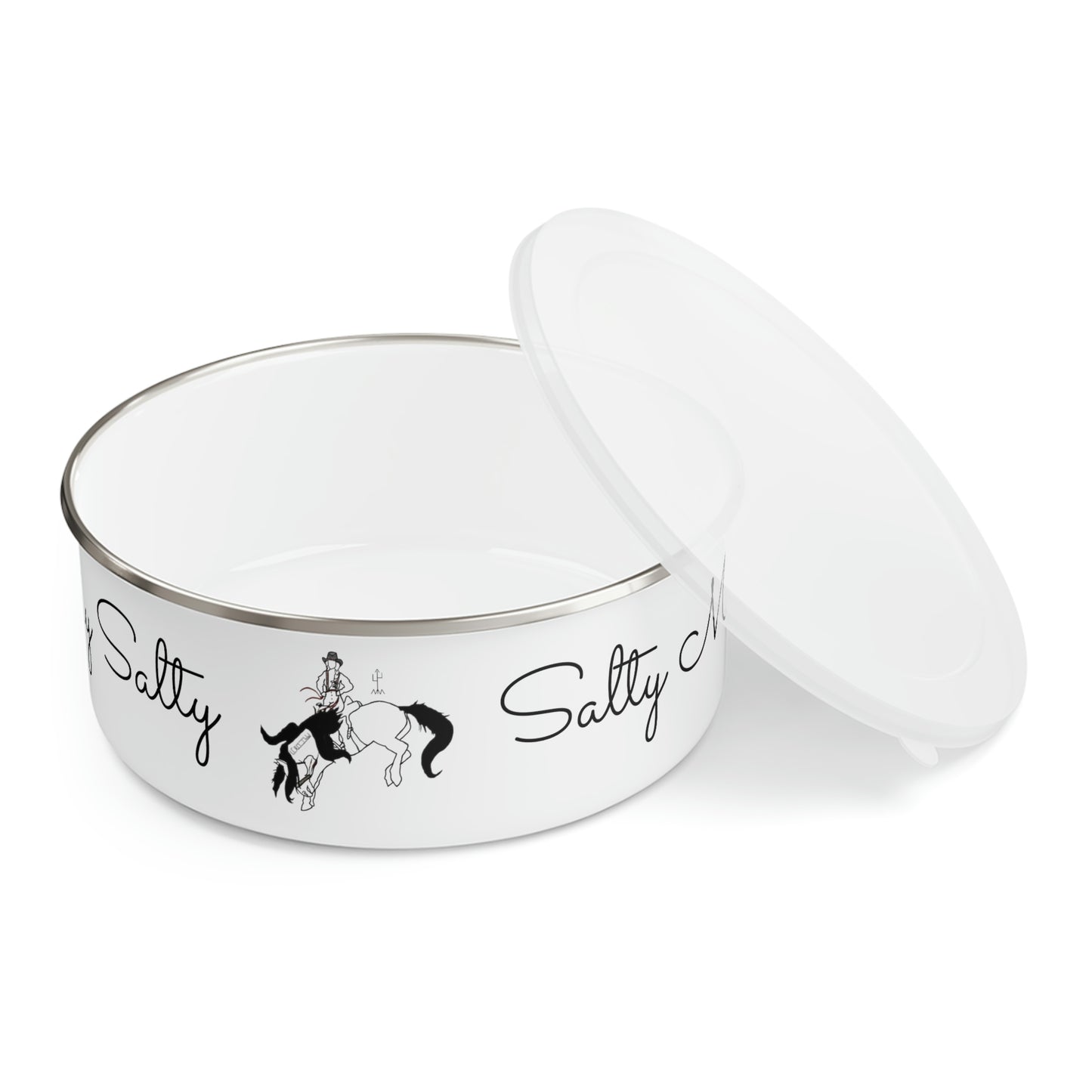 Be Light, Stay Salty;  Salty Mustang Co. Enamel Bowl