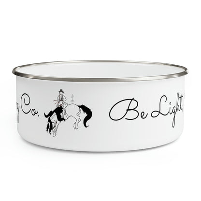 Be Light, Stay Salty;  Salty Mustang Co. Enamel Bowl