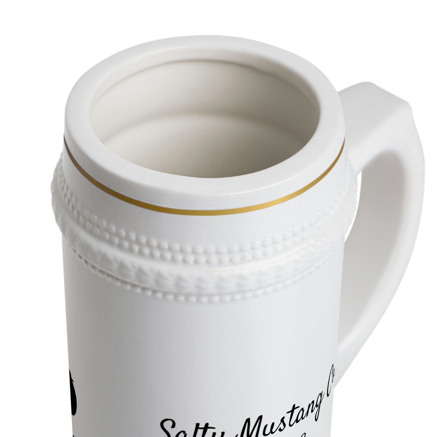 "Salty Mustang Co. Est. 2023 Dublin, Texas" Bucking Mustang with Cowgirl, Beer Stein Mug