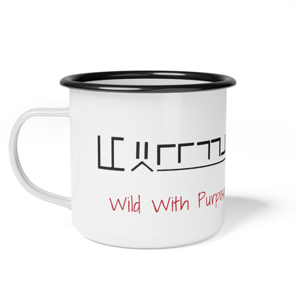 "Wild With Purpose" Samson Mustang Brand Enamel Camp Cup