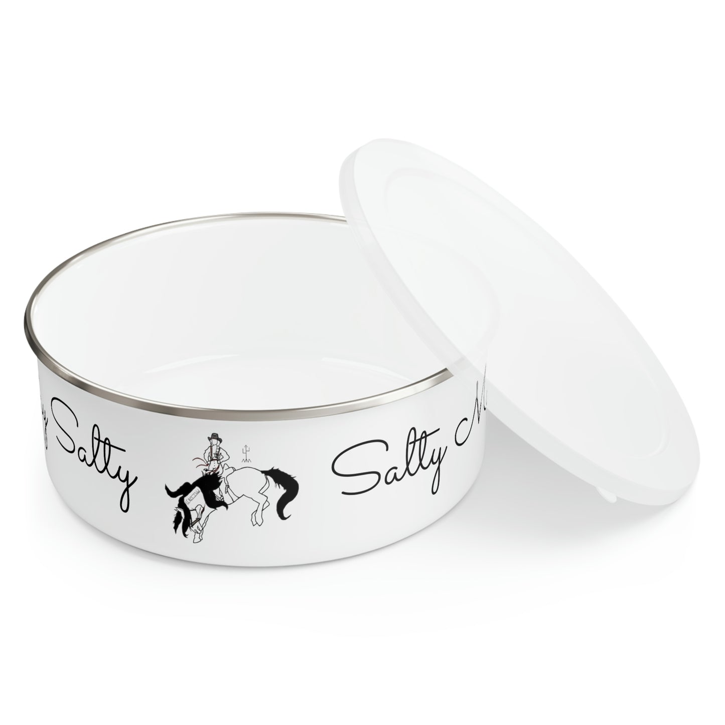 Be Light, Stay Salty;  Salty Mustang Co. Enamel Bowl