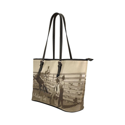 Cowboy Corral Leather Tote Bag