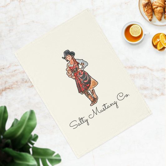 Salty Mustang Co. Cowgirl Cotton Tea Towel