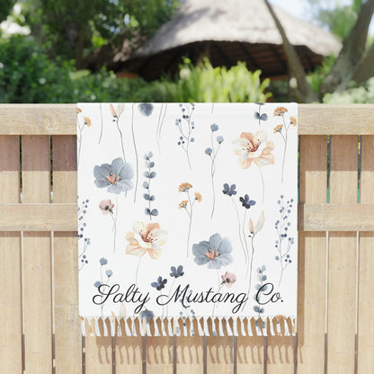 Rustic Flowers Boho Beach Cloth