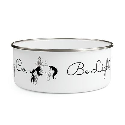 Be Light, Stay Salty;  Salty Mustang Co. Enamel Bowl