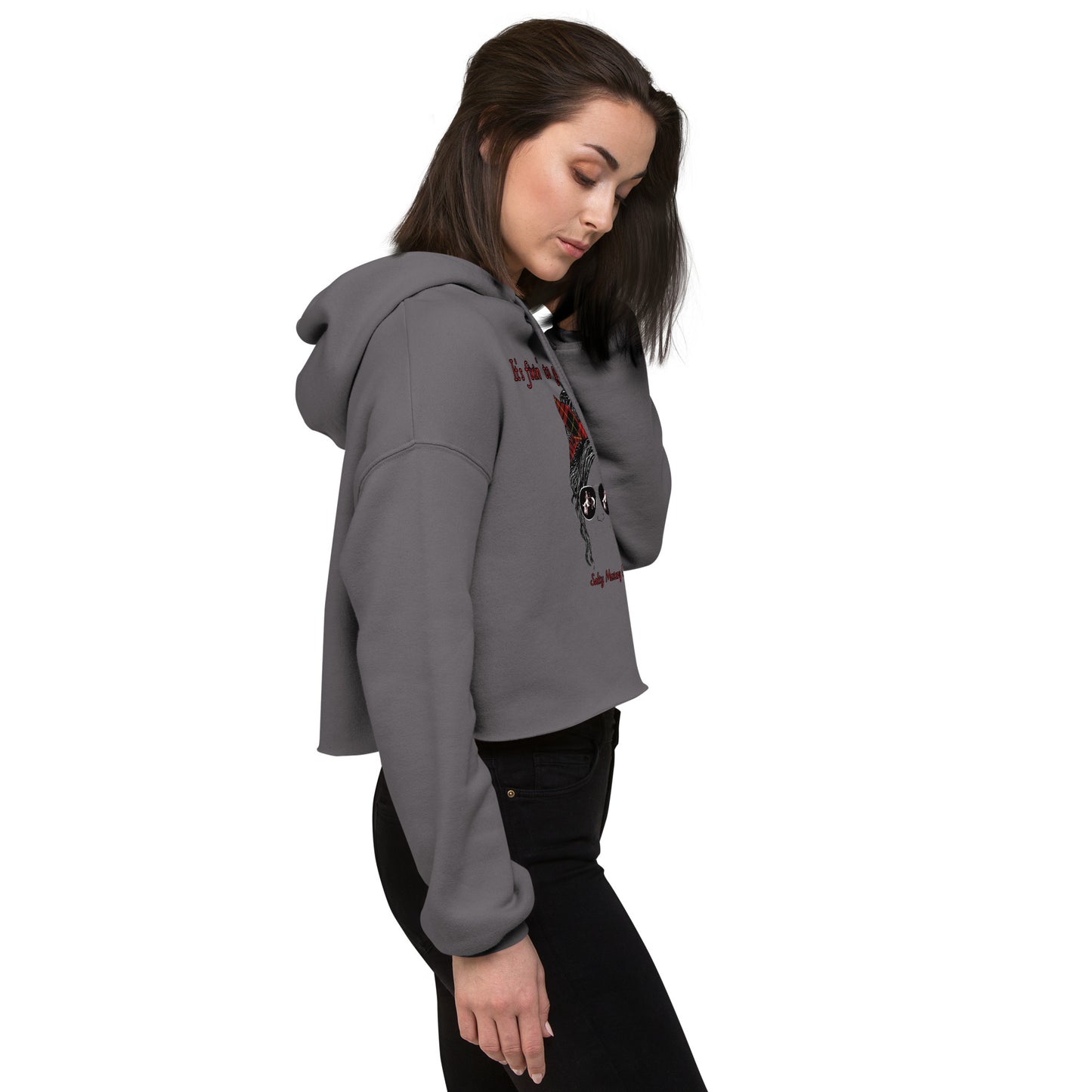 'It's fixin' to get a little western." Crop Hoodie